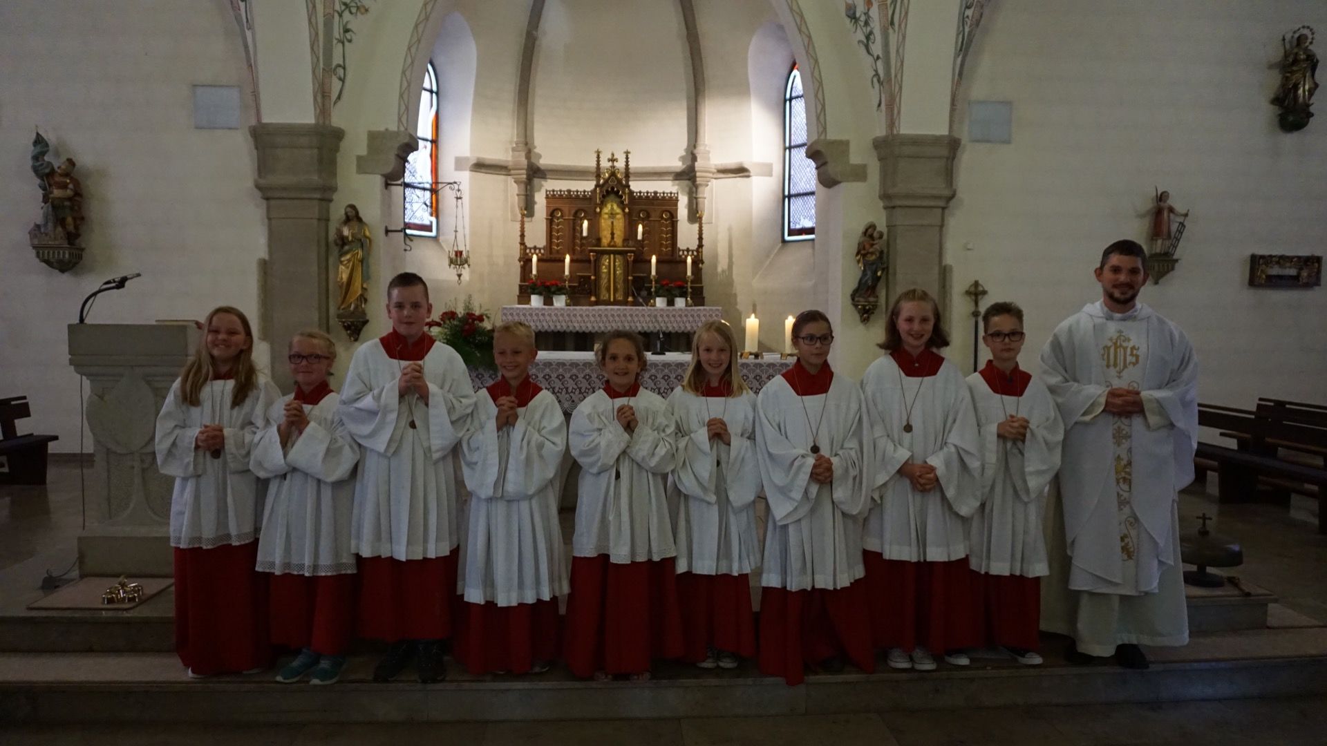 Die neuen Messdiener von St. Laurentius Niederkalbach